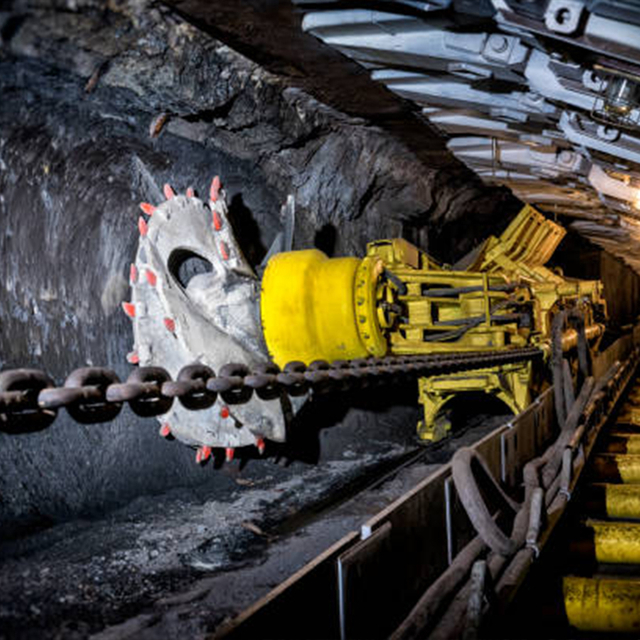 Máquina minera del cilindro hidráulico.